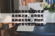 一窥白夜极光与森塔通关攻略之谜，白夜极光森林通关攻略，神秘的森塔世界与挑战的秘密