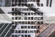 日流量超过100的网站广告策略分析，日流量超过100的网站广告策略，关键分析及优化建议，日流量过亿网站如何进行有效广告投放？，解析关键因素，日流量突破100万的网站广告策略,