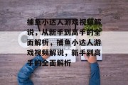 捕鱼小达人游戏视频解说，从新手到高手的全面解析，捕鱼小达人游戏视频解说，新手到高手的全面解析
