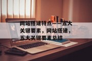 网站搭建特点——五大关键要素，网站搭建，五大关键要素总结