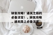 缺氧攻略！通关之路的必备法宝！，缺氧攻略，通关路上必备法宝