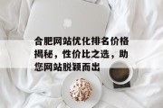 合肥网站优化排名价格揭秘，性价比之选，助您网站脱颖而出