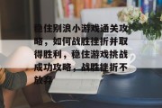 稳住别浪小游戏通关攻略，如何战胜挫折并取得胜利，稳住游戏挑战成功攻略，战胜挫折不放弃