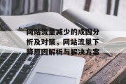 网站流量减少的成因分析及对策，网站流量下降原因解析与解决方案