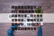 提升搜索引擎优化（SEO）效能的策略与实战案例分享，优化搜索引擎排名，策略和实战案例分析，SEO优化策略实战案例分享