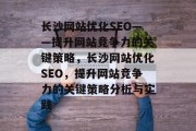长沙网站优化SEO——提升网站竞争力的关键策略，长沙网站优化SEO，提升网站竞争力的关键策略分析与实践