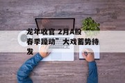 龙年收官 2月A股“春季躁动”大戏蓄势待发