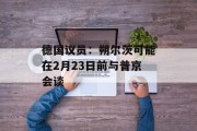 德国议员：朔尔茨可能在2月23日前与普京会谈