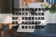 网站流量保护的重要性与实践方法，网站流量保护，关键要素与实践指南，网站流量保护，策略、要素与实践指南