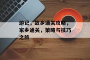 游记，故乡通关攻略，家乡通关，策略与技巧之旅