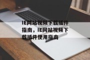 IE网站视频下载插件指南，IE网站视频下载插件使用指南
