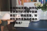 内容网站流量，如何在竞争激烈的市场中脱颖而出？，网站流量，如何在激烈竞争的市场中脱颖而出?