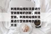 利用网站模拟流量进行营销策略的创新，网络营销，利用网站模拟流量进行营销策略创新的方法