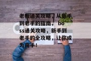 老板通关攻略,从新手到老手的指南, boss通关攻略,新手到老手的全攻略,让你成为高手!