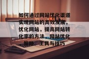 如何通过网站优化渠道实现网站的高效发展，优化网站，提高网站转化率的方法，网站优化，策略、工具与技巧