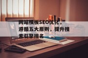 网站模板SEO优化，遵循五大原则，提升搜索引擎排名