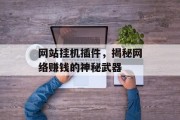 网站挂机插件，揭秘网络赚钱的神秘武器