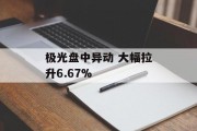 极光盘中异动 大幅拉升6.67%