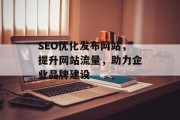 SEO优化发布网站，提升网站流量，助力企业品牌建设