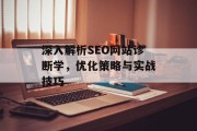 深入解析SEO网站诊断学，优化策略与实战技巧