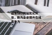 山东SEO网站优化外包，助力企业提升在线竞争力