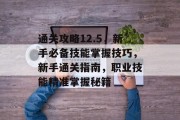 通关攻略12.5，新手必备技能掌握技巧，新手通关指南，职业技能精准掌握秘籍