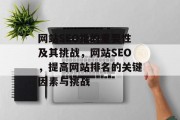 网站SEO推的重要性及其挑战，网站SEO，提高网站排名的关键因素与挑战