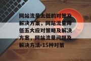 网站流量太低的对策及解决方案，网站流量降低五大应对策略及解决方案，网站流量问题及解决方法-15种对策