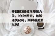 神回避3通关攻略第九关,9关神回避,破解通关秘籍,顺利通关第九关!