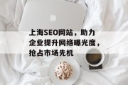 上海SEO网站，助力企业提升网络曝光度，抢占市场先机