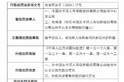 太保寿险台州中心支公司被罚30万元：因给予投保人、被保险人保险合同约定以外的利益