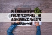 关于捕鱼游戏辅助工具的危害与法律风险，捕鱼游戏辅助工具的危害与法律风险分析