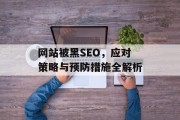 网站被黑SEO，应对策略与预防措施全解析