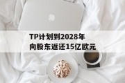 TP计划到2028年向股东返还15亿欧元