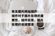 有无图片网站插件: 插件对于图片处理的重要性，插件应用，图片处理的关键要素