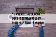 *ST金时：与佳锐绿洲科技签署战略合作 共同推进储能技术创新