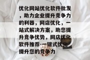优化网站优化软件批发，助力企业提升竞争力的利器，网店优化，一站式解决方案，助您提升竞争优势，网店优化软件推荐-一键式优化提升您的竞争力