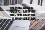 优化新网站策略详解，网站优化，全面解析新策略，优化新网站策略，从策略到结果的全揭秘