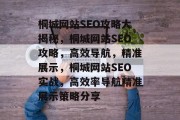 桐城网站SEO攻略大揭秘，桐城网站SEO攻略，高效导航，精准展示，桐城网站SEO实战，高效率导航精准展示策略分享
