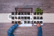 霸王通关攻略，通关秘籍与高效策略，霸王通关秘籍，快速过关攻略