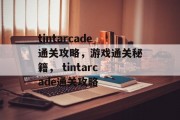 tintarcade通关攻略，游戏通关秘籍， tintarcade通关攻略