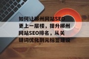 如何让郴州网站SEO更上一层楼，提升郴州网站SEO排名，从关键词优化到元标签建设