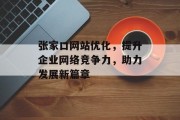 张家口网站优化，提升企业网络竞争力，助力发展新篇章