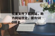 权重文件下载网站，助力网站优化，提升SEO排名