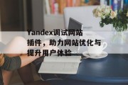 Yandex调试网站插件，助力网站优化与提升用户体验