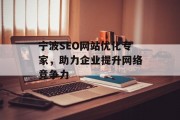 宁波SEO网站优化专家，助力企业提升网络竞争力