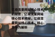 亿级流量网站核心技术的秘密,亿级流量网站核心技术揭秘,亿级流量网站核心技术,核心竞争力解析 亿级流量网站核心技术的秘密,亿级流量网站核心技术揭秘,亿级流量网站核心技术,核心竞争力解析