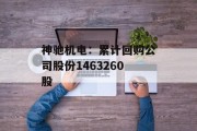 神驰机电：累计回购公司股份1463260股