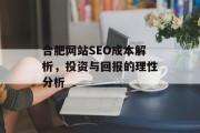 合肥网站SEO成本解析，投资与回报的理性分析
