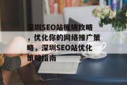 深圳SEO站板块攻略，优化你的网络推广策略，深圳SEO站优化策略指南